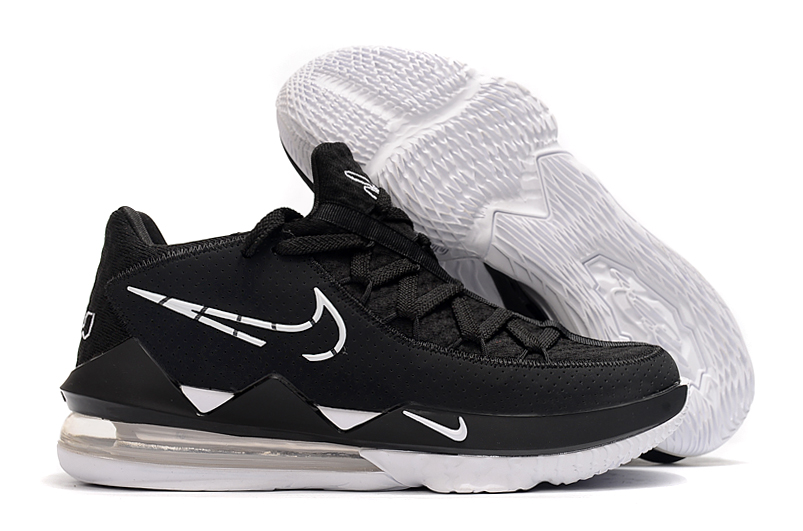 2020 Men Nike Lebron James 17 Low Black White Shoes